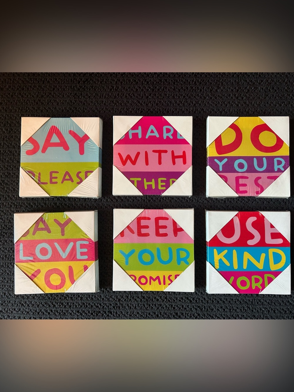 Colorful Positive Message Art Canvases